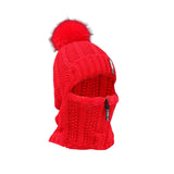 Maxbell Women Winter Hat Scarf beanie Caps Girls Headwear Knitted for Skiing Hiking Red