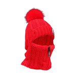 Maxbell Women Winter Hat Scarf beanie Caps Girls Headwear Knitted for Skiing Hiking Red