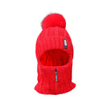 Maxbell Women Winter Hat Scarf beanie Caps Girls Headwear Knitted for Skiing Hiking Red