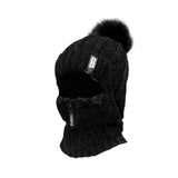 Maxbell Women Winter Hat Scarf beanie Caps Girls Headwear Knitted for Skiing Hiking Black