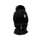 Maxbell Women Winter Hat Scarf beanie Caps Girls Headwear Knitted for Skiing Hiking Black