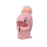 Maxbell Women Winter Hat Scarf beanie Caps Girls Headwear Knitted for Skiing Hiking Pink