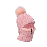 Maxbell Women Winter Hat Scarf beanie Caps Girls Headwear Knitted for Skiing Hiking Pink