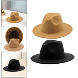 Maxbell Fedora Hat Fashion Comfortable Felt Panama Hat for Travel Costume Accessory Red