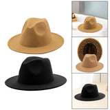 Maxbell Fedora Hat Fashion Comfortable Felt Panama Hat for Travel Costume Accessory Red