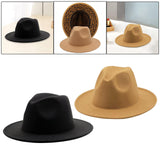 Maxbell Fedora Hat Fashion Comfortable Felt Panama Hat for Travel Costume Accessory Red