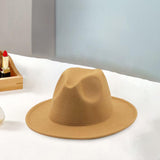 Maxbell Fedora Hat Fashion Comfortable Felt Panama Hat for Travel Costume Accessory Red