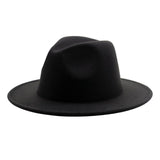 Maxbell Fedora Hat Fashion Comfortable Felt Panama Hat for Travel Costume Accessory Black