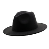 Maxbell Fedora Hat Fashion Comfortable Felt Panama Hat for Travel Costume Accessory Black