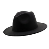 Maxbell Fedora Hat Fashion Comfortable Felt Panama Hat for Travel Costume Accessory Black