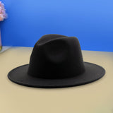 Maxbell Fedora Hat Fashion Comfortable Felt Panama Hat for Travel Costume Accessory Black