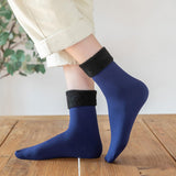 Maxbell Thermal Socks Snow Boots Winter Warm Socks for Cold Weather Camping Navy Blue