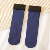 Maxbell Thermal Socks Snow Boots Winter Warm Socks for Cold Weather Camping Navy Blue
