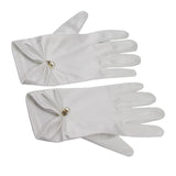 Maxbell 1 Pair Bride Wedding Satin Gloves Short White for Evening Banquet Girls