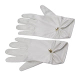 Maxbell 1 Pair Bride Wedding Satin Gloves Short White for Evening Banquet Girls