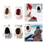 Maxbell 3 in 1 Women’S Hooded Scarf Paw Gloves Hat Headscarf Winter Cute Animal Hat White