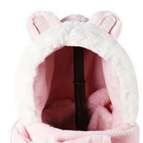 Maxbell 3 in 1 Women’S Hooded Scarf Paw Gloves Hat Headscarf Winter Cute Animal Hat Pink