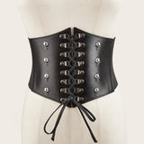 Maxbell Fashion Women Waist Belt Wide Cinch Belts Tie up Corset for Party Halloween