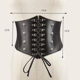 Maxbell Fashion Women Waist Belt Wide Cinch Belts Tie up Corset for Party Halloween