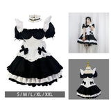 Maxbell Classic Maid Costume with Apron Lolita Anime Cosplay for Halloween S