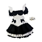 Maxbell Classic Maid Costume with Apron Lolita Anime Cosplay for Halloween L