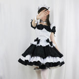 Maxbell Classic Maid Costume with Apron Lolita Anime Cosplay for Halloween XXL