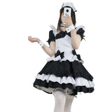 Maxbell Classic Maid Costume with Apron Lolita Anime Cosplay for Halloween XXL