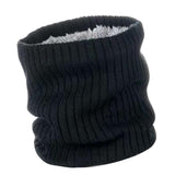 Maxbell Winter Warm Scarf Loop Solid Scarf Lightweight Windproof Thermal Comfortable Black