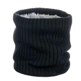 Maxbell Winter Warm Scarf Loop Solid Scarf Lightweight Windproof Thermal Comfortable Black