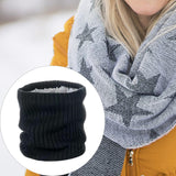 Maxbell Winter Warm Scarf Loop Solid Scarf Lightweight Windproof Thermal Comfortable Black