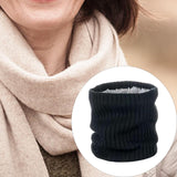 Maxbell Winter Warm Scarf Loop Solid Scarf Lightweight Windproof Thermal Comfortable Black