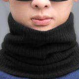 Maxbell Winter Warm Scarf Loop Solid Scarf Lightweight Windproof Thermal Comfortable Black