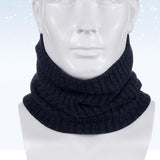 Maxbell Winter Warm Scarf Loop Solid Scarf Lightweight Windproof Thermal Comfortable Blue