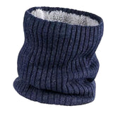 Maxbell Winter Warm Scarf Loop Solid Scarf Lightweight Windproof Thermal Comfortable Blue