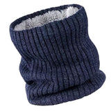 Maxbell Winter Warm Scarf Loop Solid Scarf Lightweight Windproof Thermal Comfortable Blue
