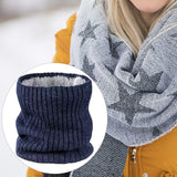 Maxbell Winter Warm Scarf Loop Solid Scarf Lightweight Windproof Thermal Comfortable Blue