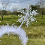 Maxbell Funny Christmas Headband Costume Snowflake Headdress Cosplay for Xmas Decor