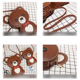 Maxbell 1 Set DIY PU Leather Shoulder Bag Making Cartoon Bucket Bag Parts Handbag Brown