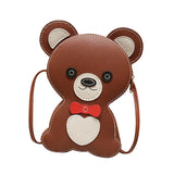 Maxbell 1 Set DIY PU Leather Shoulder Bag Making Cartoon Bucket Bag Parts Handbag Brown