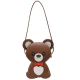 Maxbell 1 Set DIY PU Leather Shoulder Bag Making Cartoon Bucket Bag Parts Handbag Brown