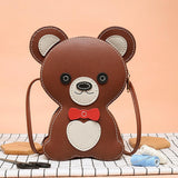 Maxbell 1 Set DIY PU Leather Shoulder Bag Making Cartoon Bucket Bag Parts Handbag Brown