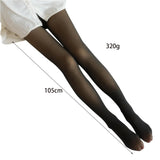 Maxbell Women Winter Tights Warm Leggings Pantyhose for Camping Autumn Winter 320G Black Translucent