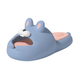 Maxbell Summer Slippers Rabbit Slides Cloudy Sandals for Home Swimming Pool Shower Blue 38 39