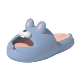 Maxbell Summer Slippers Rabbit Slides Cloudy Sandals for Home Swimming Pool Shower Blue 38 39