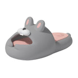 Maxbell Summer Slippers Rabbit Slides Cloudy Sandals for Home Swimming Pool Shower Grey Pink Color 40 41