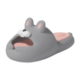 Maxbell Summer Slippers Rabbit Slides Cloudy Sandals for Home Swimming Pool Shower Grey Pink Color 40 41