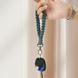 Maxbell Weaving Rope Keychain Key Chain Supplies Ornament for Bags Backpack Purse Green