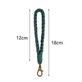 Maxbell Weaving Rope Keychain Key Chain Supplies Ornament for Bags Backpack Purse Green