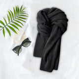 Maxbell Winter Scarf Autumn Fall Comfortable Shawl for Outdoor Sports Hiking Travel Black