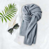 Maxbell Winter Scarf Autumn Fall Comfortable Shawl for Outdoor Sports Hiking Travel Light Gray